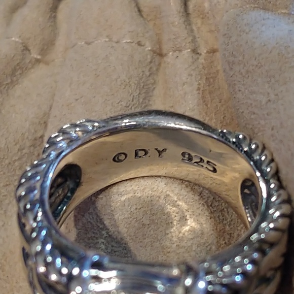 David Yurman Diamond pave Tides ring 8 Wheaton - Picture 3 of 8